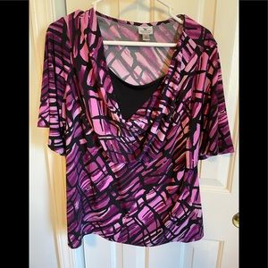 Worthington Short Sleeved Blouse, Size 1x. $12